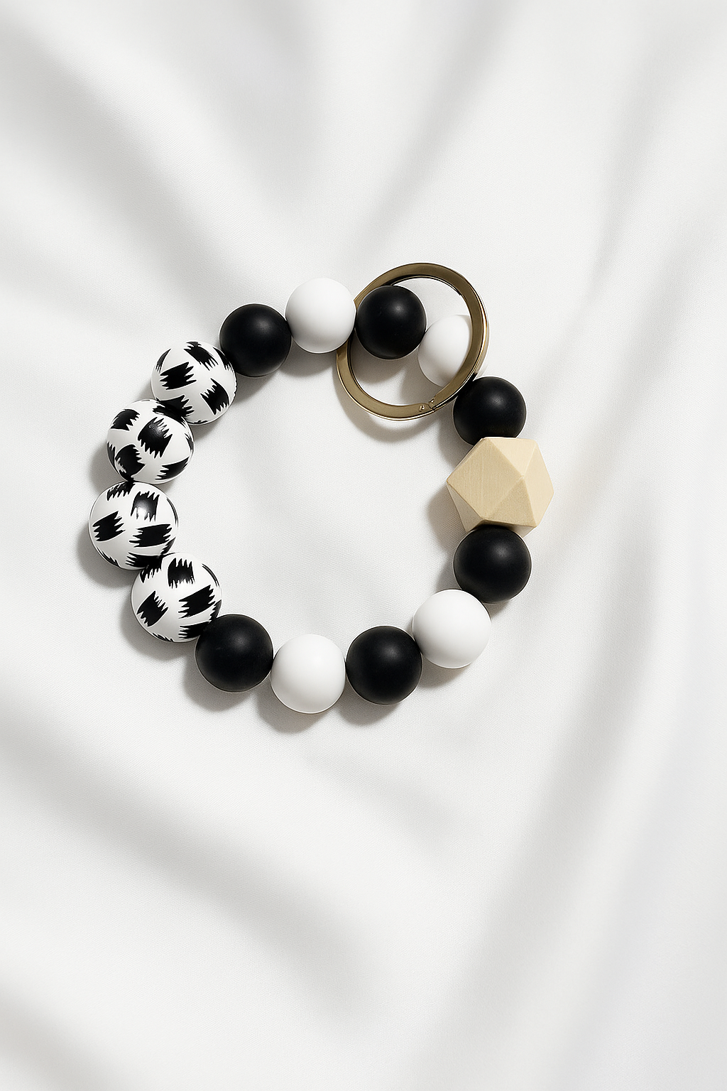 Customizable Beaded Silicone Keychain