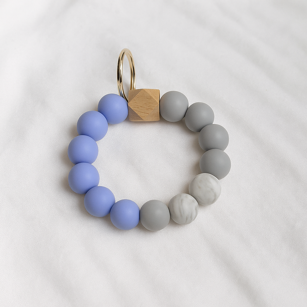 Customizable Beaded Silicone Keychain